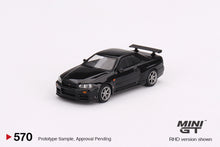 Load image into Gallery viewer, Mini GT 1:64 Nissan Skyline GT-R (R34) V-Spec – Black Pearl – Mijo Exclusives