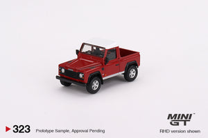 (Preorder) Mini GT 1:64 Land Rover Defender 90 Pickup Masai Red – MiJo Exclusives USA