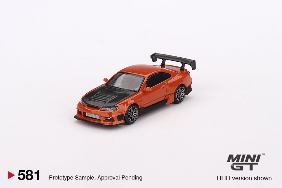 (Preorder) Mini GT 1:64 Nissan Silvia S15 D-MAX – Metallic Orange – RHD – MiJo Exclusives