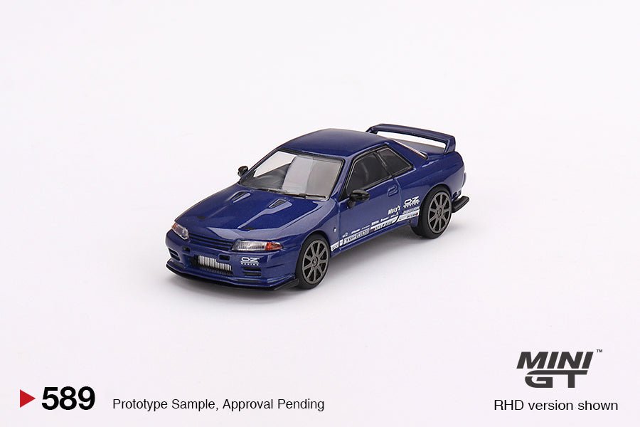 Mini GT 1:64 Nissan Skyline GT-R Top Secret VR32 – Blue Metallic – RHD – MiJo Exclusives