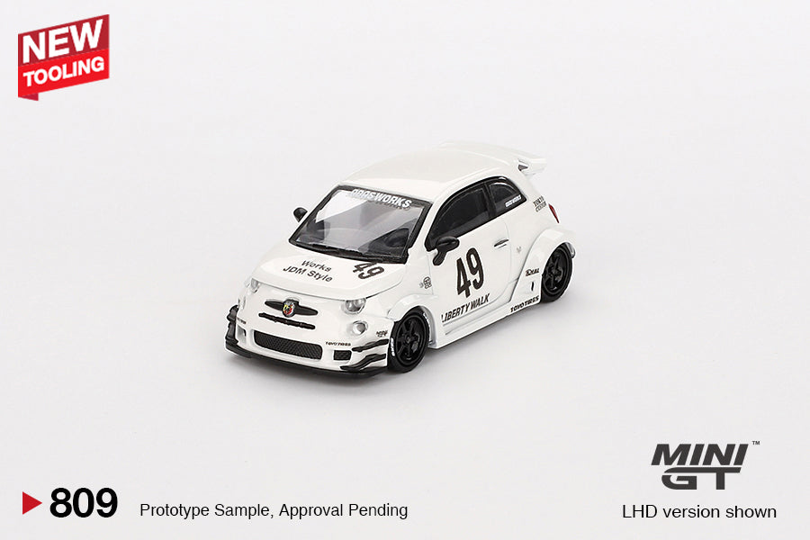 Mini GT 1:64 LB-WORKS x Abas Works ABARTH 595 Gara White