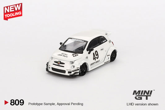 Mini GT 1:64 LB-WORKS x Abas Works ABARTH 595 Gara White