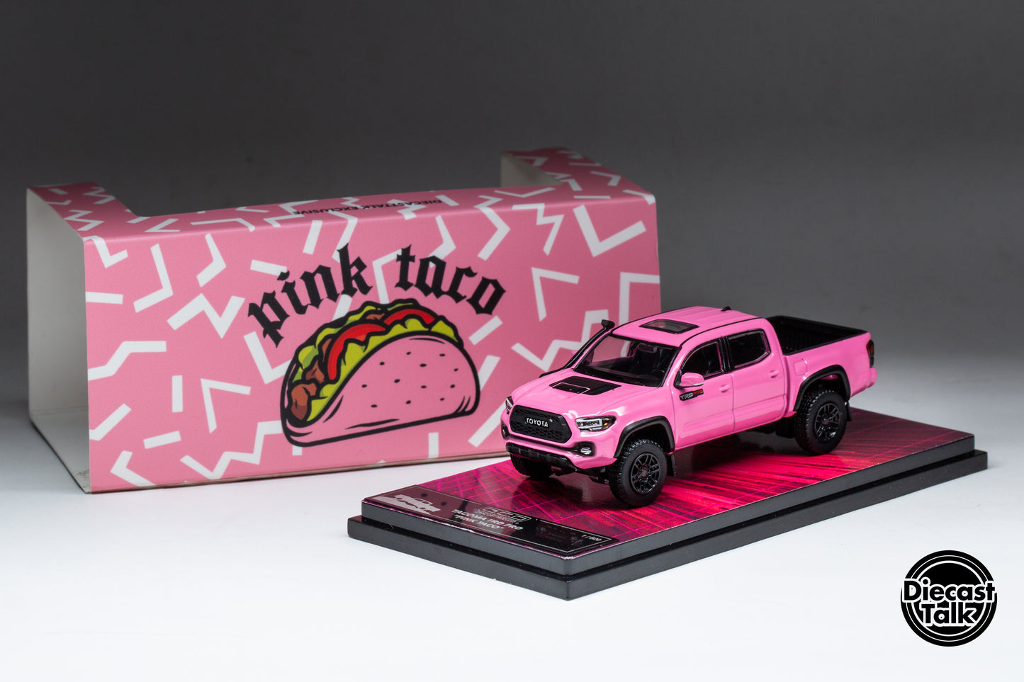 GCD DiecastTalk Exclusive 1/64 Toyota Tacoma TRD PRO Pink Ltd 600pcs