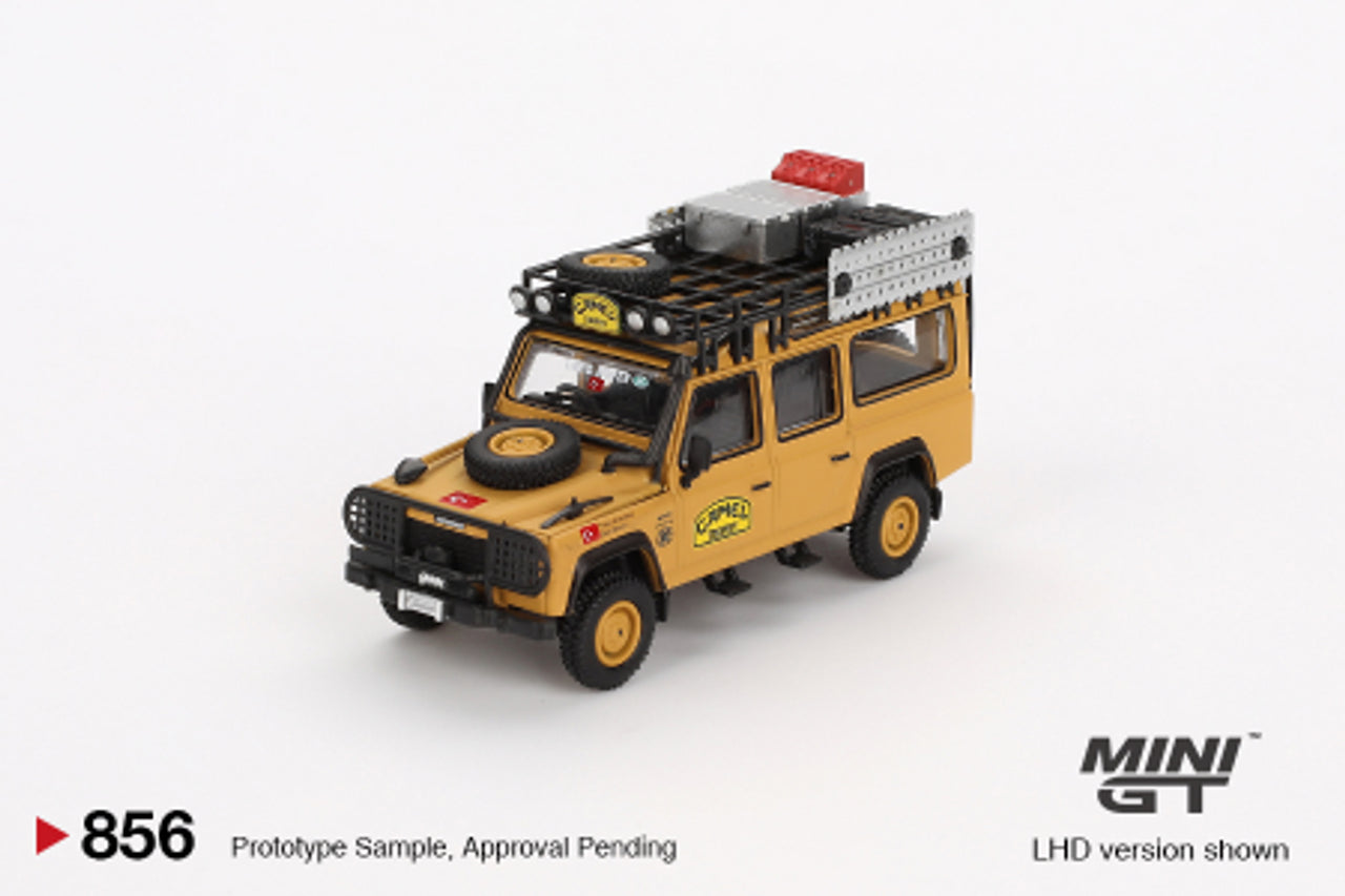 Mini GT 1:64 Land Rover Defender 110 1989 Camel Trophy Amazon Team Turkey – TURKEY Exclusives