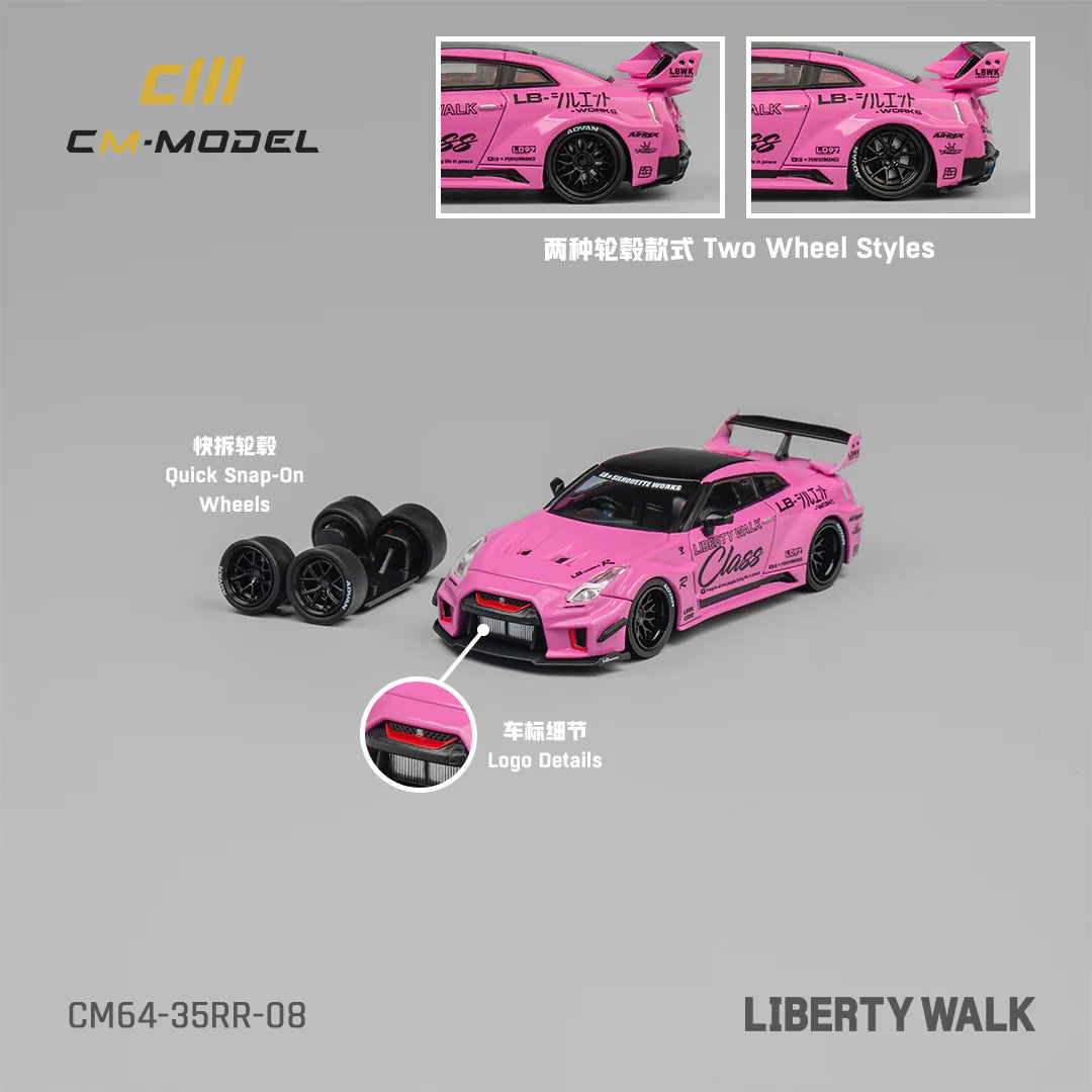 CM Model 1:64 Nissan LBWK GT35RR Pink – DiecastTalk