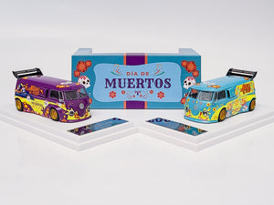 Time Micro 1:64 VW Panel Widebody Bus Día de Muertos Mexico Exclusive