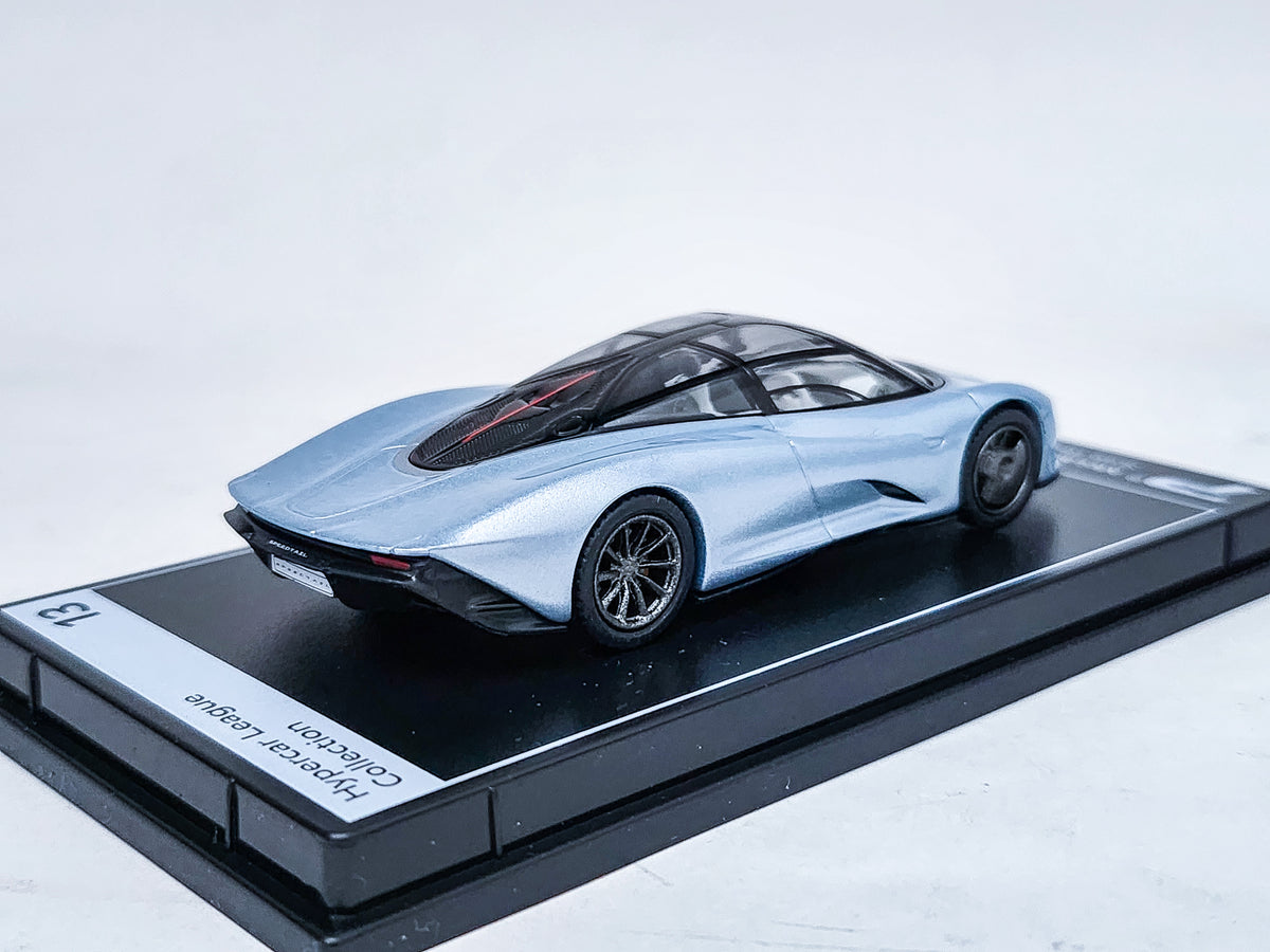 PosterCars 1/64 McLaren Speedtail Silver Blue – DiecastTalk