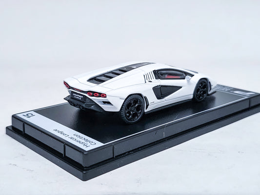 PosterCars 1/64 Lamborghini Countach LPI 800-4 White