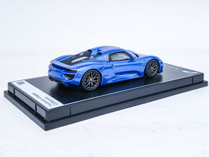 PosterCars 1/64 Porsche 918 Blue Metallic