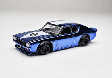 MINI GT 1/64 LB★WORKS Beijing HEC Exclusive NISSAN SKYLINE 2000 GT-R KENMERI Chrome Blue