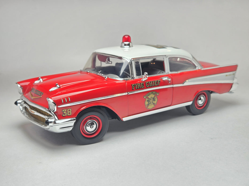 Highway 61 1:18 1957 Chevy Bel Air Sedan Fire Chief