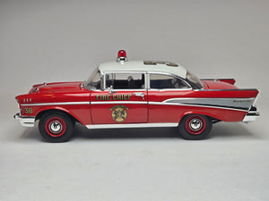 Highway 61 1:18 1957 Chevy Bel Air Sedan Fire Chief