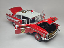 Load image into Gallery viewer, Highway 61 1:18 1957 Chevy Bel Air Sedan Fire Chief