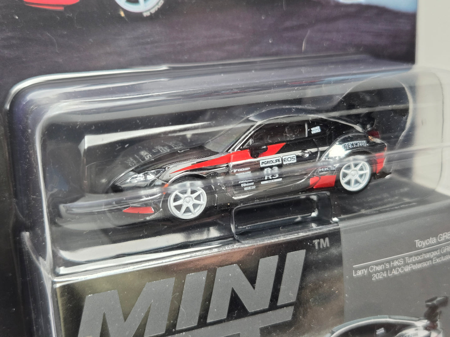Mini GT 1:64 Toyota GR86 Larry Chen's HKS #821 LADC Petersen Exclusive Chrome