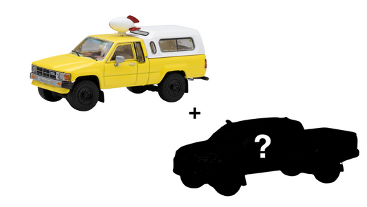 (Bundle) DiecastTalk 1/64 Toyota Hilux SR5 Work Truck + Secret Car