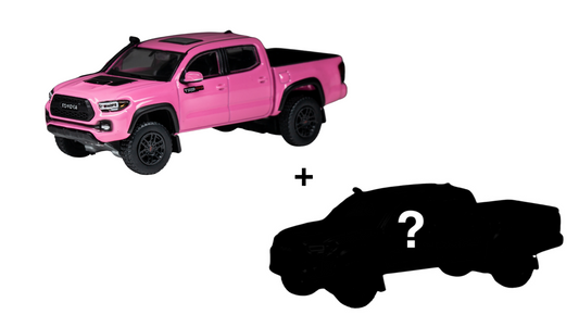 (Bundle) DiecastTalk 1/64 Toyota Tacoma Pink Taco 1.0 + Secret Car