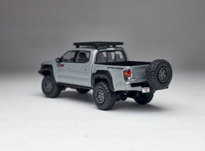 (Bundle) DiecastTalk 1/64 Toyota Tacoma Overland Cement Grey + Diorama