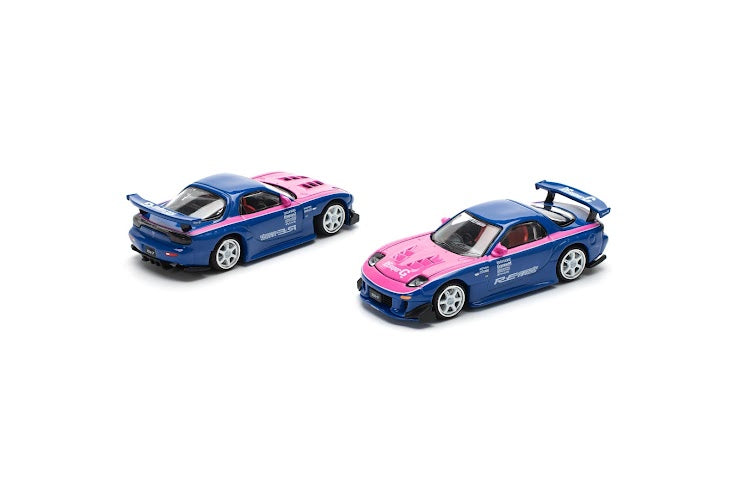 Pre Order) Poprace 1/64 MAZDA RX7 RE-AMEMIYA - BLUE/PINK