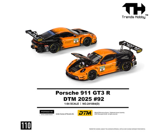 Trends Hobby 1:64 Porsche 911 GT3 R – DTM #92 2025 – Limited Edition