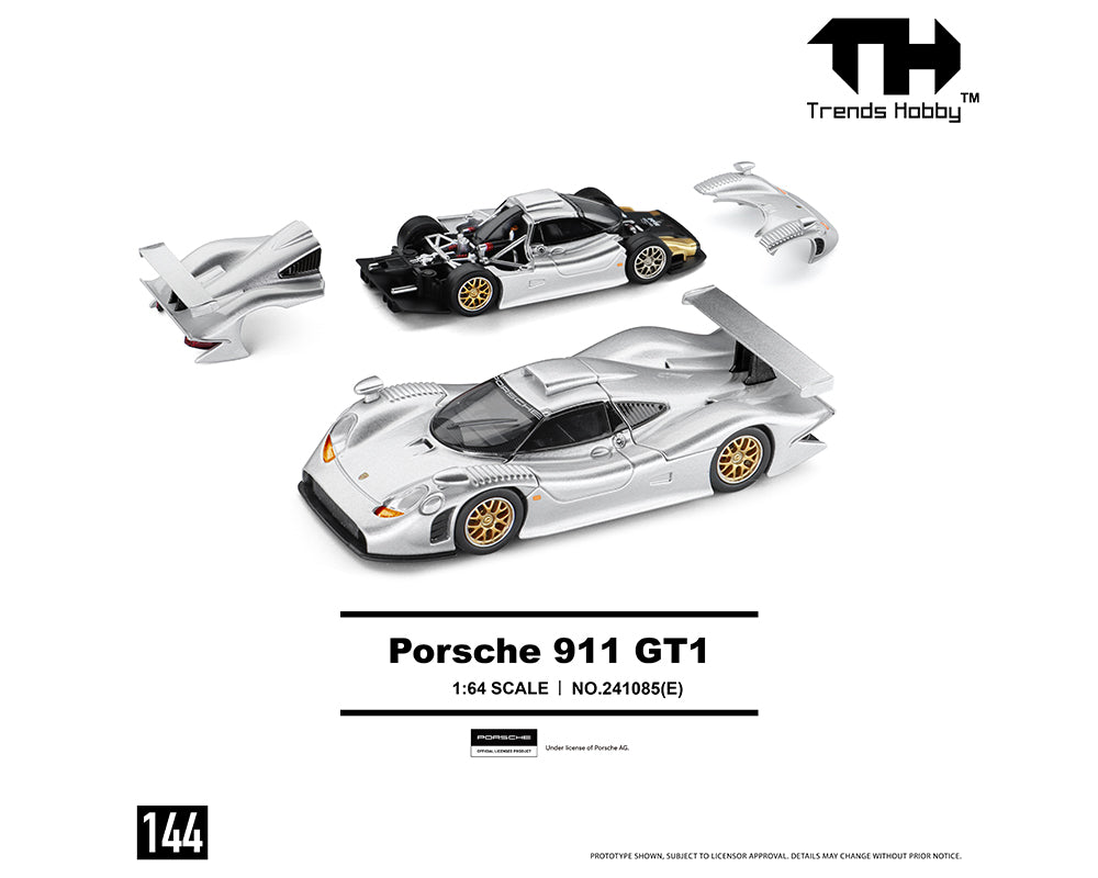 Trends Hobby 1:64 Porsche 911 GT1 1998 – Silver