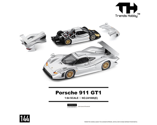 Trends Hobby 1:64 Porsche 911 GT1 1998 – Silver
