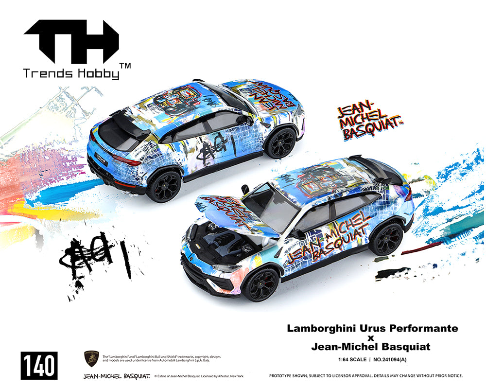 Trends Hobby 1:64 Lamborghini Urus Performance x Jean Michael Basquiat (Matte White) – Special Edition