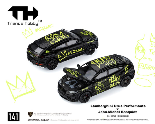 Trends Hobby 1:64 Lamborghini Urus Performance x Jean Michael Basquiat (Matte Black) – Special Edition