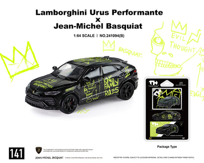 Trends Hobby 1:64 Lamborghini Urus Performance x Jean Michael Basquiat (Matte Black) – Special Edition