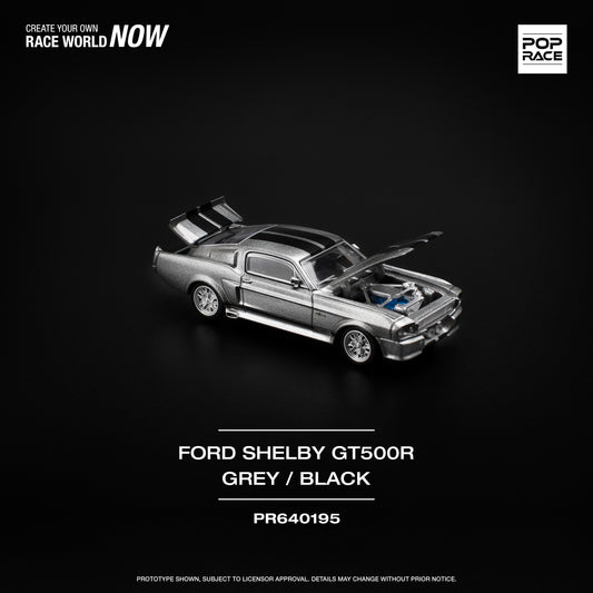 POPRACE 1/64 Ford 1967 SHELBY MUSTANG GT500 GREY/BLACK