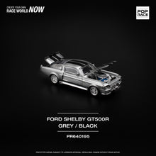 Load image into Gallery viewer, (Pre order) POPRACE 1/64 Ford 1967 SHELBY MUSTANG GT500 GREY/BLACK