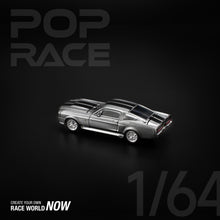 Load image into Gallery viewer, (Pre order) POPRACE 1/64 Ford 1967 SHELBY MUSTANG GT500 GREY/BLACK