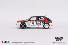Load image into Gallery viewer, (Preorder) Mini GT 1:64 Lancia Delta HF Integrale Evoluzione 1992 Rally MonteCarlo Winner #4