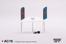 Load image into Gallery viewer, Mini GT 1:64 Paddock Service Tent Set – Martini Racing
