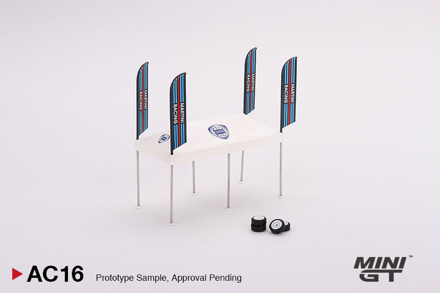 Mini GT 1:64 Paddock Service Tent Set – Martini Racing