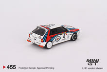 Load image into Gallery viewer, (Preorder) Mini GT 1:64 Lancia Delta HF Integrale Evoluzione 1992 Rally MonteCarlo Winner #4