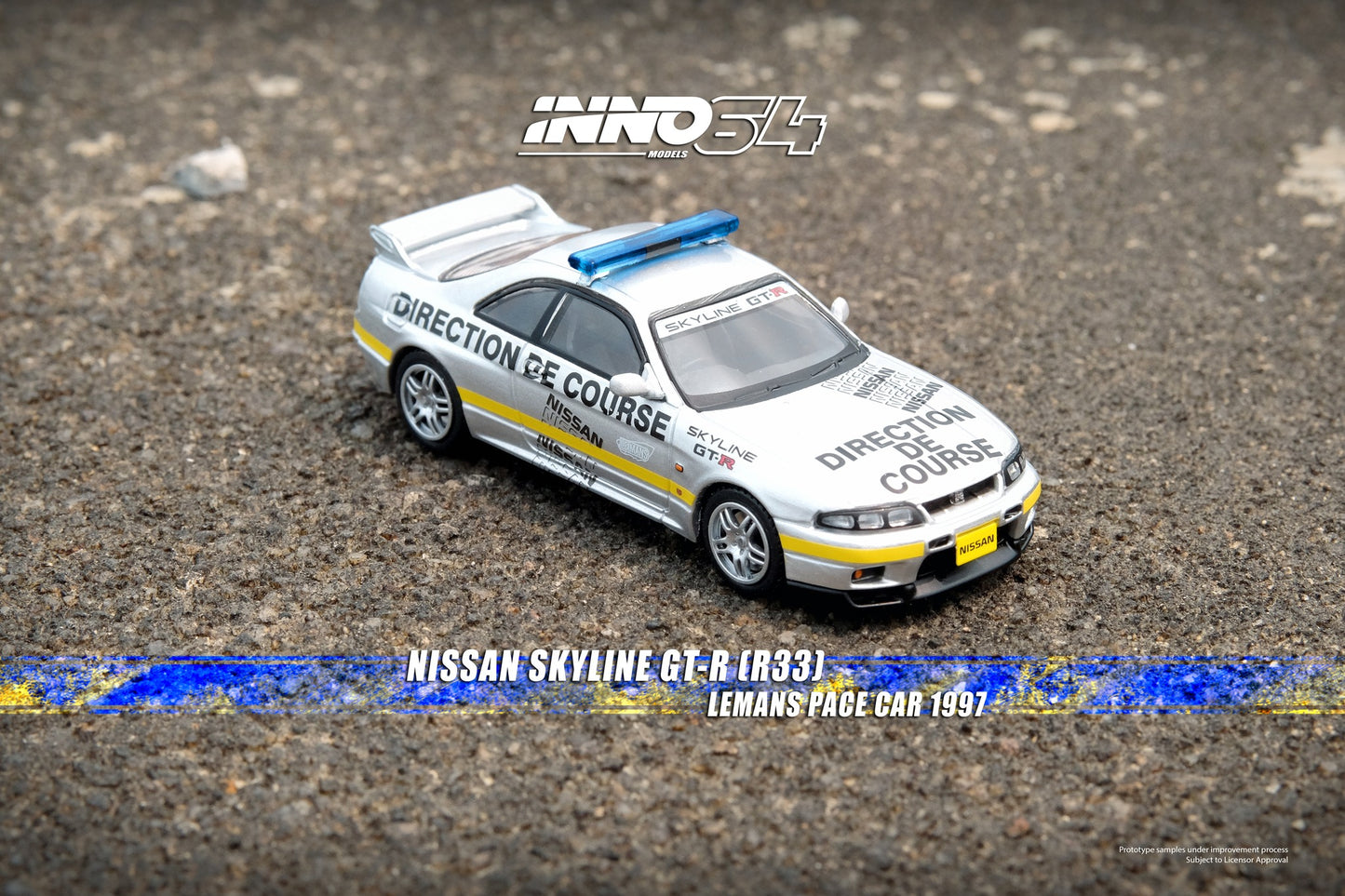Inno 1/64 NISSAN SKYLINE GT-R (R33)  24 Hours Le Mans 1997 Official Pace Car