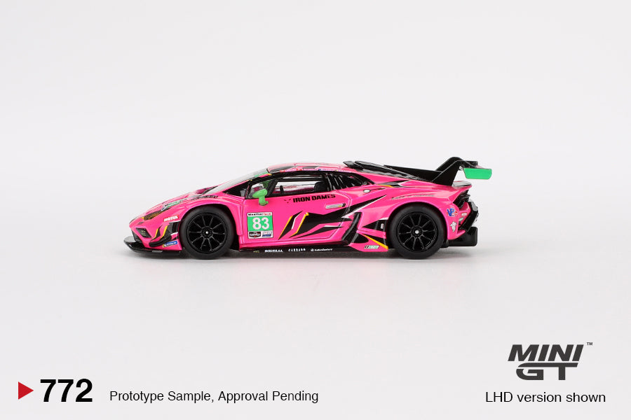 Mini GT 1:64 Lamborghini Huracan GT3 EVO2 #83 Iron Dames IMSA 2023 Daytona 24 Hrs