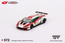 Load image into Gallery viewer, (Preorder) Mini GT 1:64 Japan Exclusive Super GT 2022 Lamborghini Huracán GT3 EVO #88 JLOC