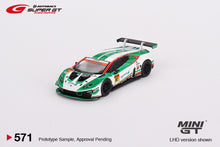 Load image into Gallery viewer, (Preorder) Mini GT 1:64 Japan Exclusive Super GT 2022 Lamborghini Huracán GT3 EVO #87 JLOC