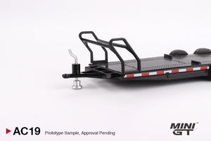 MiniGT 1/64  Car Transport Trailer Black