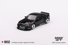 Load image into Gallery viewer, Mini GT 1:64 Nissan Silvia (S15) Rocket Bunny – Black Pearl – RHD – MiJo Exclusives