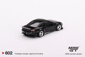 (Preorder) Mini GT 1:64 Nissan Silvia (S15) Rocket Bunny – Black Pearl – RHD – MiJo Exclusives