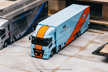 Load image into Gallery viewer, (Preorder) Tarmac Works 1:64 Mitsubishi Fuso Super Great GULF Racing Transporter