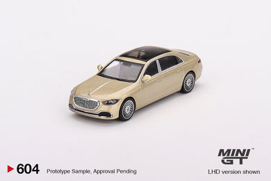 (Preorder) Mini GT 1:64 Mercedes-Maybach S680 – Champagne Metallic – LHD – MiJo Exclusives