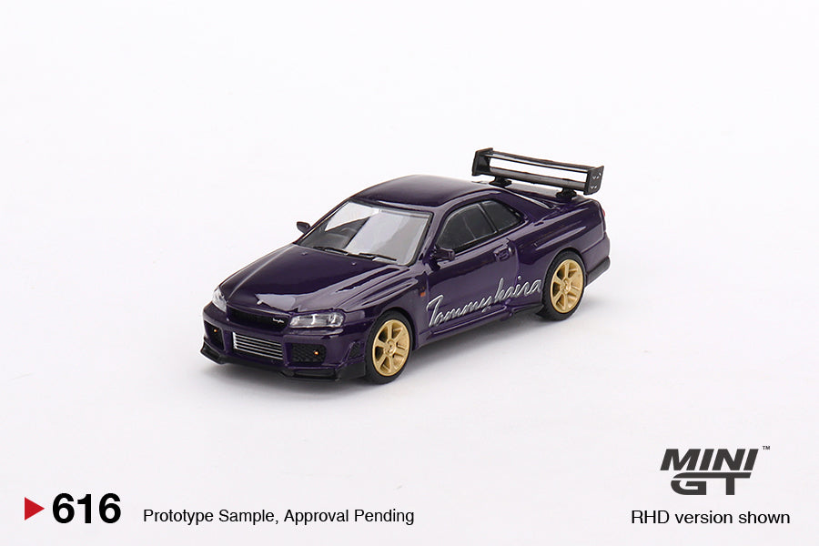 Mini GT 1:64 Nissan Skyline GT-R (R34) Tommykaira R-z – Midnight Purple- Mijo Exclusives