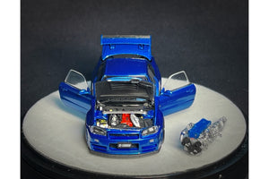 PGM 1:64 Nissan Skyline GT-R Nismo Z-tune Bayside Blue Diecast