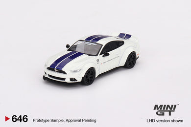 (Preorder) Mini GT 1:64 Ford Mustang GT LB-WORKS – White – MiJo Exclusives