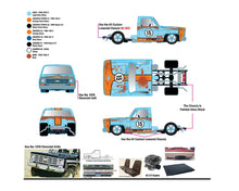 Load image into Gallery viewer, (Preorder) M2 Machines 1:64 Mijo Exclusives Auto-Haulers 1973 Chevrolet C30 Wedge Truck &amp; 1978 Chevrolet Silverado 10 Bedless Gulf Livery – Blue – Limited Edition