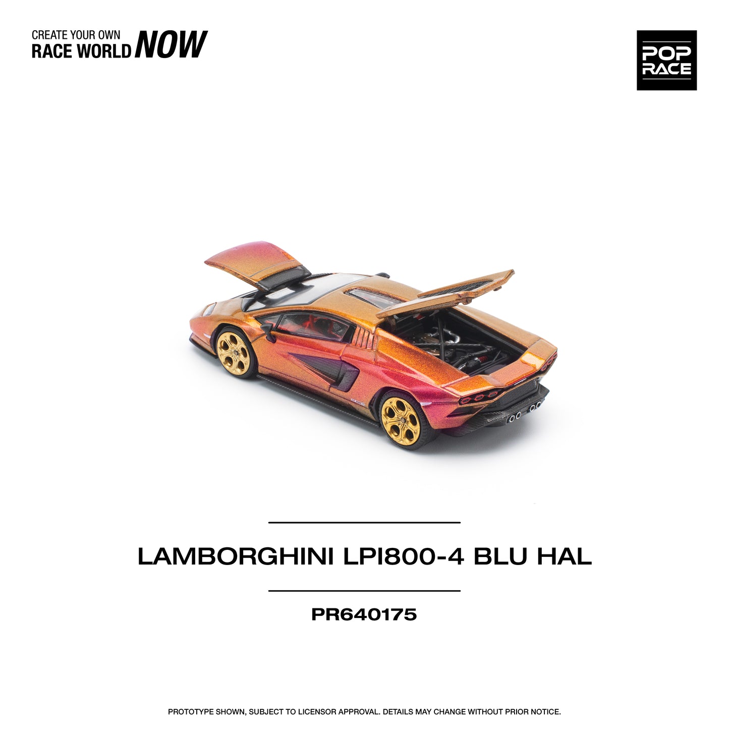POPRACE 1/64 LAMBORGHINI COUNTACH LP 800-4 – BLU HAL SRP