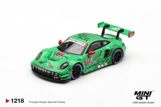 Mini GT 1:64 Porsche 911 GT3 R (992) #77 AO Racing 2025 IMSA Sebring 12 Hrs Class Winner